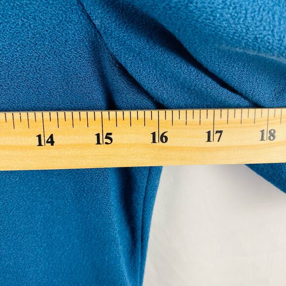 Vince Long Sleeve‎ Blue Teal Career Minimalist Classic Sheath Dress Size XS - Picture 7 of 11